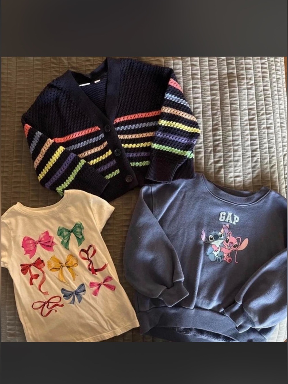 GAP Navy Sweatshirt with Stitch Graphic